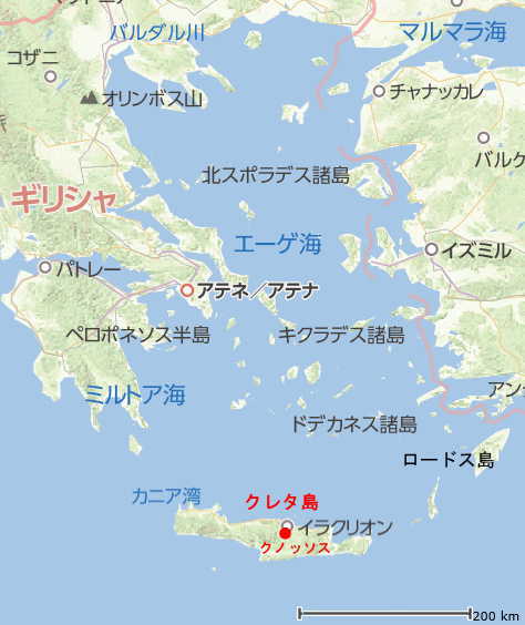 クレタ島地図