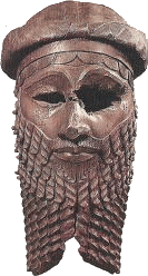 サルゴン１世の頭部像。